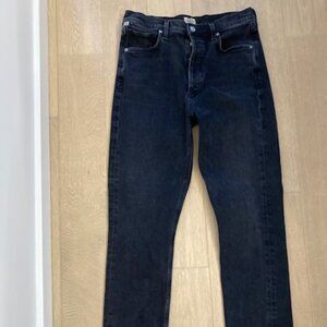 Citizens of Humanity Charlotte High Rise Straight Leg Black Jeans